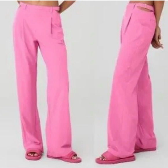 ALO Yoga Pink Eliminate midrise Trouser Pants - Picture 7 of 10